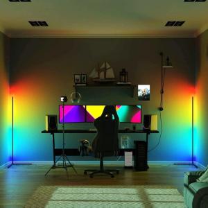 Mozos Lampa podłogowa narożna LC-RGB LED biała 4