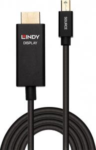 Kabel Lindy DisplayPort Mini - HDMI 3m czarny (40923) 2