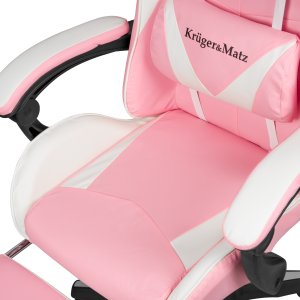 Fotel Kruger&Matz GX-150 różowo-biały 3