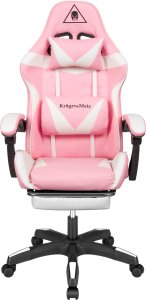 Fotel Kruger&Matz GX-150 różowo-biały 7