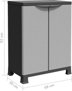 Szafa ogrodowa vidaXL Szafka plastikowa, 68x39x92 cm, motyw wicker 8