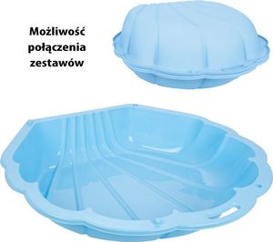 Woopie  Piaskownica basen muszelka niebieska zamykana 2w1 84x90 cm (31453) 3