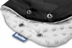 Sensillo MUFKA DO WÓZKA MINKY - BLACK 3