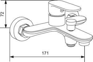 Mexen Mexen Milo R05 bateria wannowa z zestawem prysznicowym, chrom - 7133R05-00 2