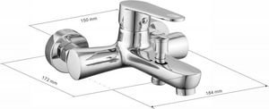 Mexen Mexen Kama R05 bateria wannowa z zestawem prysznicowym, chrom - 7253R05-00 2