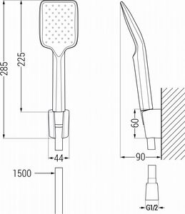 Mexen Mexen Fabia R62 bateria wannowa z zestawem prysznicowym, czarna - 74653R62-70 3