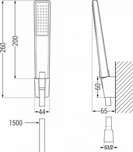 Mexen Mexen Caro R72 bateria wannowa z zestawem prysznicowym, chrom - 74663R72-00 3