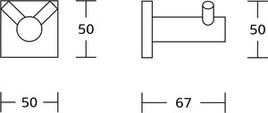 Mexen Uchwyt 2-hakowy 5 cmcm czarny 2