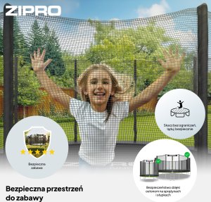 Trampolina ogrodowa Zipro Jump Pro z siatką zewnętrzną 8FT 252cm 4