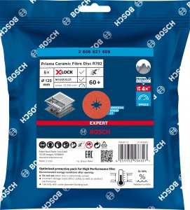 Bosch Tarcza fibrowa EXPERT R782 Prisma Ceramic X-LOCK 125 mm, 22,23 mm, G 60, 5 szt. 2