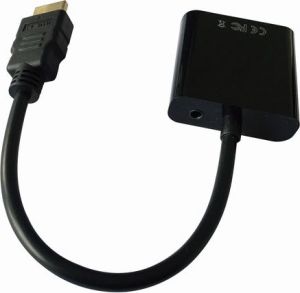 Adapter AV Gembird HDMI - D-Sub (VGA) + Jack 3.5mm czarny (A-HDMI-VGA-03) 2