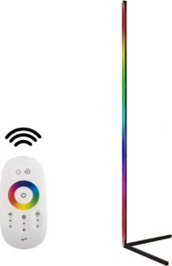 Mozos Mozos Stelaż do biurka czarny z elektryczną regulacją wysokości EDF-PRO-BK + Lampa podłogowa narożna LC-RGB LED czarna 28