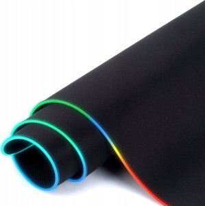 Mozos Mozos Stelaż do biurka czarny z elektryczną regulacją wysokości EDF-PRO-BK + PODŚWIETLANA PODKŁADKA 80x30CM 34