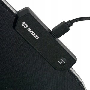 Mozos Mozos Stelaż do biurka czarny z elektryczną regulacją wysokości EDF-PRO-BK + PODŚWIETLANA PODKŁADKA 80x30CM 35