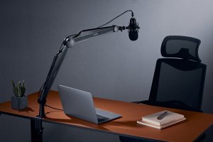 Mikrofon Mozos Mikrofon Mozos USB MKIT-900PRO Gamer + Ramię statyw mikrofonowy czarny 80 cm SB41 18