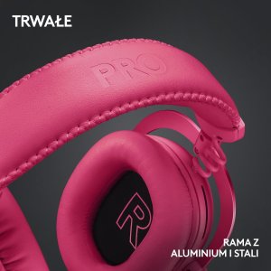 Słuchawki Logitech G Pro X2 Lightspeed Różowe (981-001275) + G PRO X SuperLight 2 (910-006630) 9