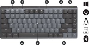 Klawiatura Logitech MX Mechanical Mini (920-010782) + Brio 100 (960-001585) 25