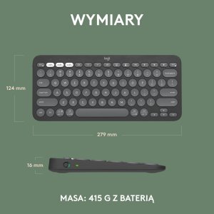 Klawiatura Logitech Pebble Keys 2 K380s (920-011851) + Brio 100 (960-001585) 3
