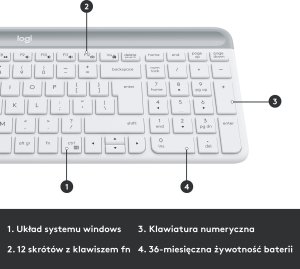 Klawiatura + mysz Logitech MK470 (920-009205) + Brio 100 (960-001585) 7