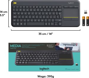 Klawiatura Logitech K400 Plus (920-007145) + Brio 100 (960-001585) 8