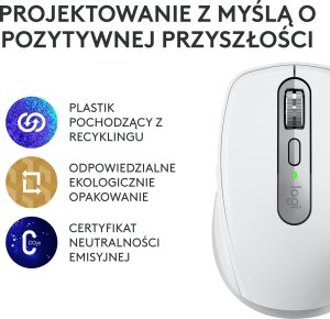 Mysz Logitech MX Anywhere 3S Pale Grey (910-006930) + MX Keys S Bezprzewodowa Graphite US (920-011587) 3