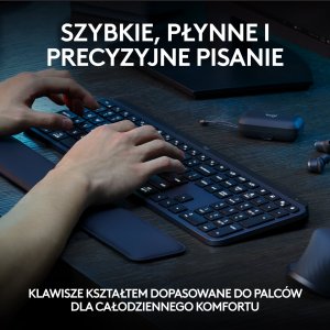 Mysz Logitech MX Anywhere 3S Pale Grey (910-006930) + MX Keys S Bezprzewodowa Graphite US (920-011587) 58