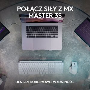 Mysz Logitech MX Anywhere 3S Pale Grey (910-006930) + MX Keys S Bezprzewodowa Graphite US (920-011587) 64
