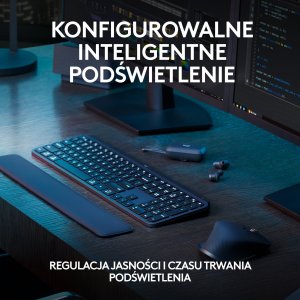 Mysz Logitech MX Vertical Ergonomic (910-005448) + MX Keys S Bezprzewodowa Graphite US (920-011587) 38