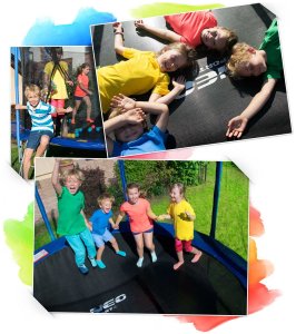 Trampolina ogrodowa Neo-Sport NS-12C201 z siatką wewnętrzną 12.5 FT 374 cm 7