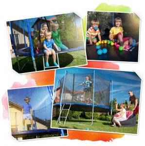 Trampolina ogrodowa Neo-Sport NS-08C201 z siatką wewnętrzną 8.5 FT 252 cm 5