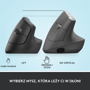 Mysz Logitech Lift Graphite (910-006473) + Ergo K860 (920-010108) 11