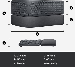 Mysz Logitech Lift Graphite (910-006473) + Ergo K860 (920-010108) 50