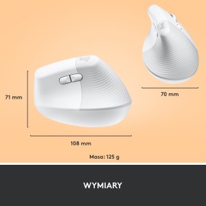 Mysz Logitech Lift Off-White (910-006475) + Ergo K860 (920-010108) 12