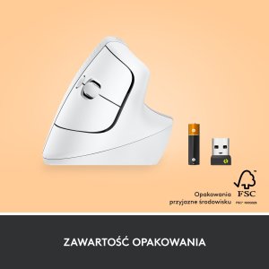 Mysz Logitech Lift Off-White (910-006475) + Ergo K860 (920-010108) 9