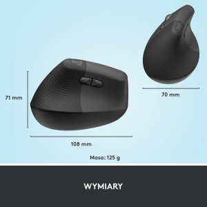Mysz Logitech Lift Graphite Left (910-006474) + Ergo K860 (920-010108) 32