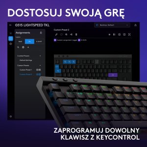Klawiatura Logitech G515 Lightspeed TKL (920-012538) + G733 Lightspeed Czarne (981-000864) 8