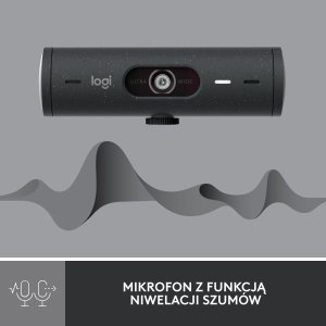 Kamera internetowa Logitech Brio 500 Graphite (960-001422) + H390 (981-000406) 5