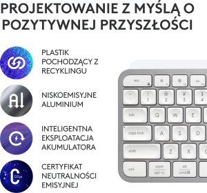 Klawiatura Logitech MX Keys S Grey US (920-011588) + Brio 100 (960-001585) 28