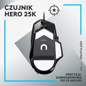Mysz Logitech G502 X (910-006138) + G Pro X Czarne (981-000818) 5