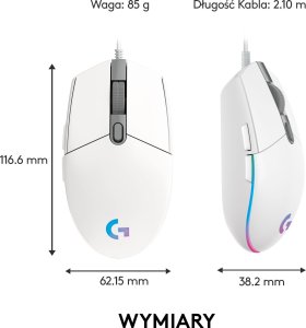 Mysz Logitech G102 Lightsync (910-005824) + G Pro X Czarne (981-000818) 6