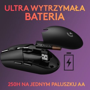 Mysz Logitech G305 Lightspeed Czarna (910-005282) + G Pro X Czarne (981-000818) 6