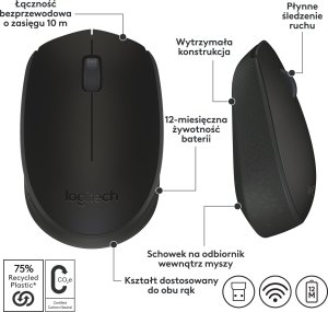 Mysz Logitech M171 czarny (910-004424) + Studio Series - GRAPHITE (956-000049) 9