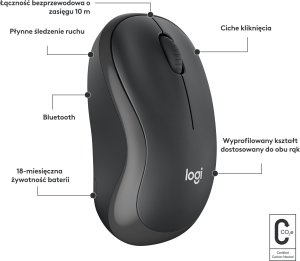 Mysz Logitech M240 Silent czarna (910-007119) + Studio Series - MID GREY (956-000052) 6