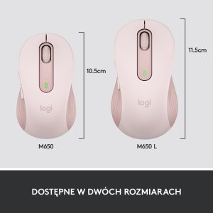 Mysz Logitech M650 Różowy (910-006254) + Studio Series - MID GREY (956-000052) 11