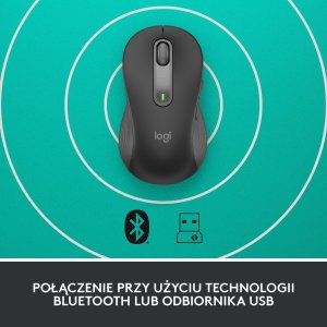 Mysz Logitech M650 L Grafitowy Left (910-006239) + Studio Series - MID GREY (956-000052) 8