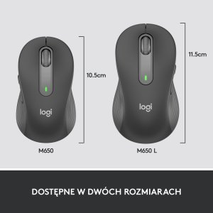 Mysz Logitech M650 L Grafitowy (910-006236) + Studio Series - MID GREY (956-000052) 4
