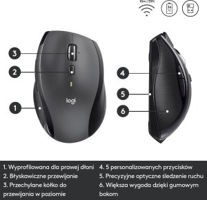 Mysz Logitech M705 Marathon (910-001949) + Studio Series - MID GREY (956-000052) 7