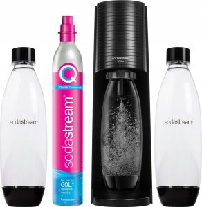 Saturator Sodastream Terra + 2 butelki + gaz Czarny + syrop Pepsi, Pepsi Zero, Pepsi Lime, 7Up 2