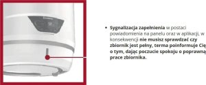 Ariston Lydos Hybrid WiFi 80 1.2 kW + dedykowany zbiornik kondensatu 6,3 litra 18