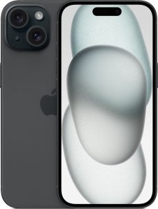 Smartfon Apple iPhone 15 256GB Black (MTP63) + FlexibleGlass 2